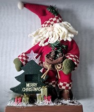 Santa Christmas Ornament Count Down To Christmas Light Up Festive Decor 13" 33cm