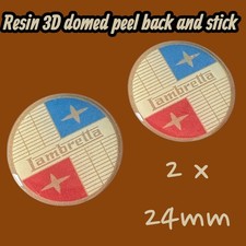 Lambretta inocenti Resin 3D Sticker Scooter Li Sx Tv LD tool box forks body vega