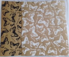 Craft "Thank You" Papers Black & White Butterfly Printed Ten Sheets (5 Of Each).