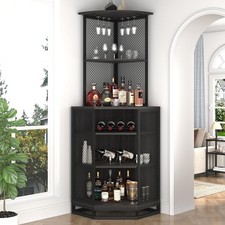 Tall Corner Bar Cabinet with