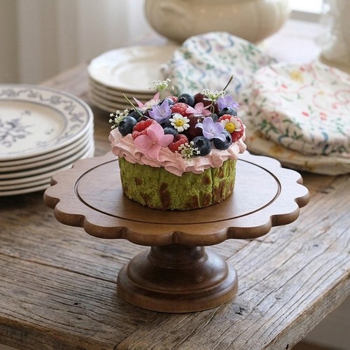 Wood riser cake stand - wood,
