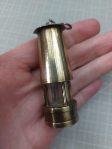 Miniature brass miners lamp - miniature,