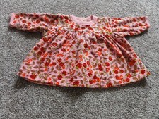 NEW BABY GIRL OILILY PINK FLORAL LONG SLEEVE DRESS OR LONG TOP SIZE 62 (4 MONTH)
