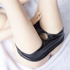 Sexy Women's PVC Leather Latex Panties Open Crotch Knicker Underwear Lingeries
