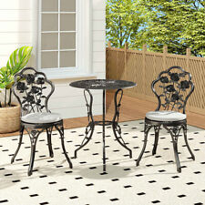 3pcs Bistro Set Cast Aluminium