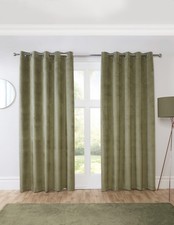 Pair 100% Blackout Curtains Green Sundour Casa
