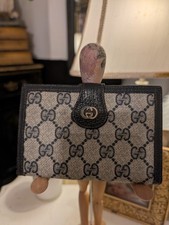 Gucci Vintage Blue Monogram Purse Wallet