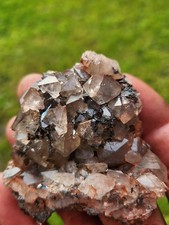 Smokey Quartz Specularite And Siderite On Hematite West Cumbria British Minerals
