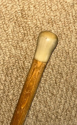 Antique pine walking stick - walking,