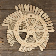 10x wooden ships wheel - 10x,