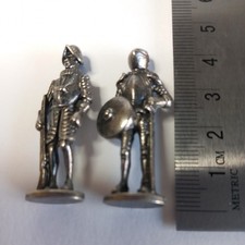 Vintage Kinder Surprise Metal Figures – Soldier & Knight – Die-Cast – Retro Toy
