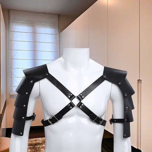 Faux leather clubwear armband - leather,