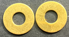 2- M10 Brass Flat Washers- 23.8mm O/D X 10.1mm I/D X 1.2mm Thk