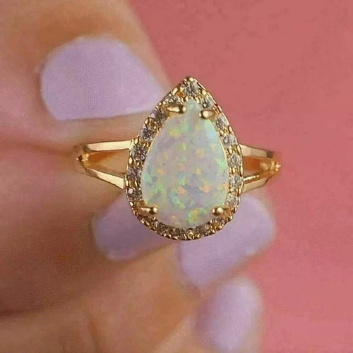 Simulated pear cut fire opal - fire,
