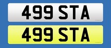 Cherished 3x3 Private Registration Number Plate 499 STA On Retention Fees Paid