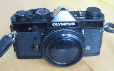 Olympus OM 1n film camera body in black