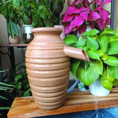 Ceramic garden fountain - garden, with