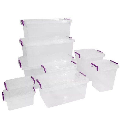 Clear storage box plastic - clear,
