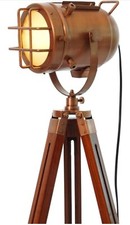 Nautical Tripod Floor Lamp Handmade Marine Modern Studio Searchlight Home Decor