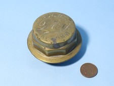 Antique Day Builder Alford Solid Brass Cartwheel Hubcap #2