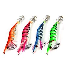 Luminous Jig Hook Tackle Glow in Dark Fishing Lures Baits Squid Shrimp Luya 4Pcs