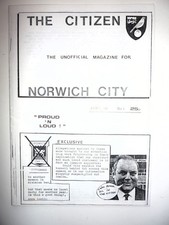 No 1 of The Citizen. Norwich City Fanzine