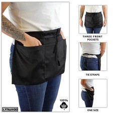 3 Pockets Short Waist Apron Ideal for Barista Chefs Bar Cafe Pub Waiter Waitress
