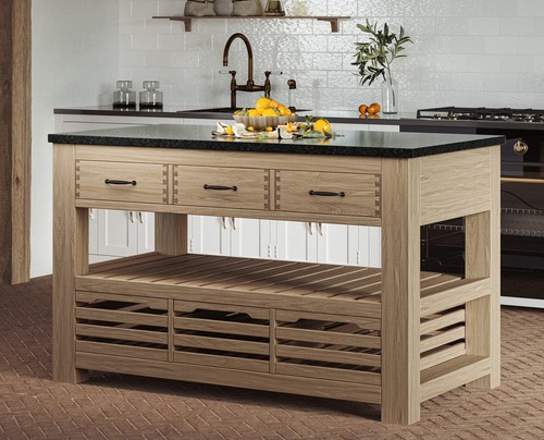 Kitchen island oak - kitchen,