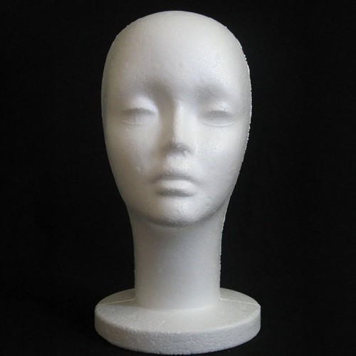 Polystyrene foam head dummy - polystyrene,