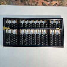 Vintage Chinese Abacus Wood Black Gold 38cm wide Lotus Flower Brand