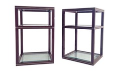 1970s 70s retro pair PIERRE VANDEL FRENCH PARIS SIDE TABLES Hollywood regency