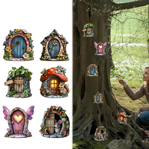 Miniature fairy garden door - garden,