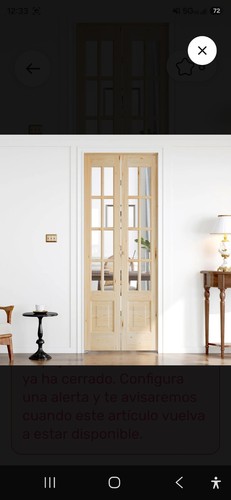 Natural wood double french - natural,