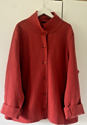 Vetono coral red boiled wool - red,