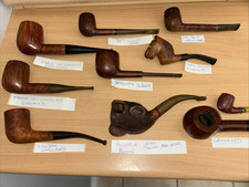 10 x Vintage smoking estate pipes Barling  3/4oz London Briar animal & Unknown