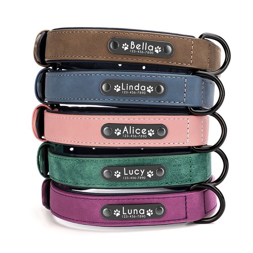 Leather personalised dog - leather,