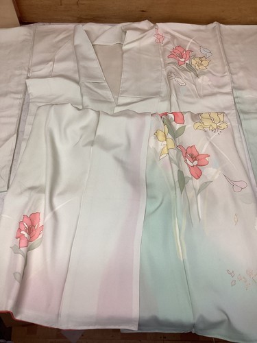 Japanese floral yukata kimono - floral,