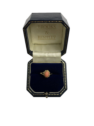 1987 coral ring - 1987, gold