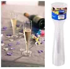 12 x Champagne Flutes 135ml Plastic Wedding Party Glasses Reusable & Safe KCC2 