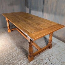 Plank top oak refectory - refectory, table