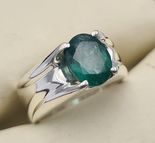 Mens emerald ring big - emerald, green