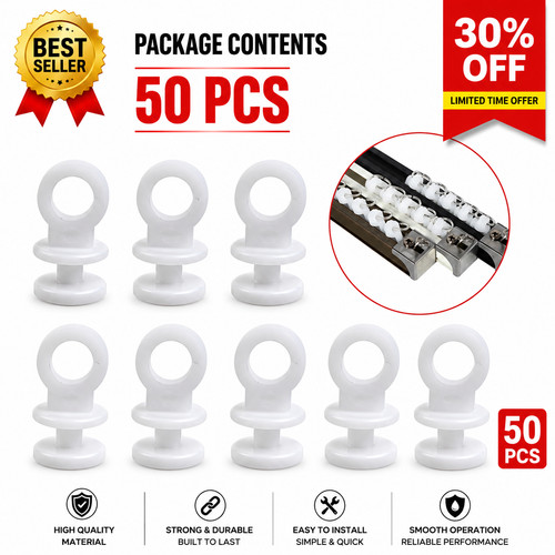 50xplastic curtain track - curtain, hooks