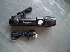 Energizer Metal Rechargeable Tactical Torch 300 Lumens 3 Modes IPX4. New.