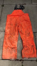 HELLY HANSEN Orange Waterproof Work Bib & Brace Overalls 40-42" Chest 33" Leg