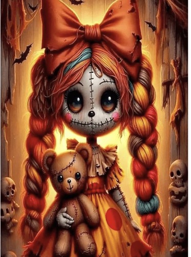 Patchwork rag doll girl - girl, &
