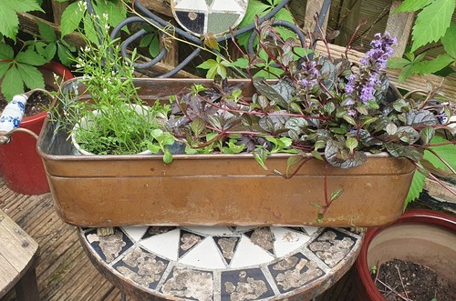 Antique french copper - copper, planter