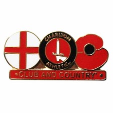 New Charlton Club & Country P0ppy Badge, Charlton & England Football Pin Badge