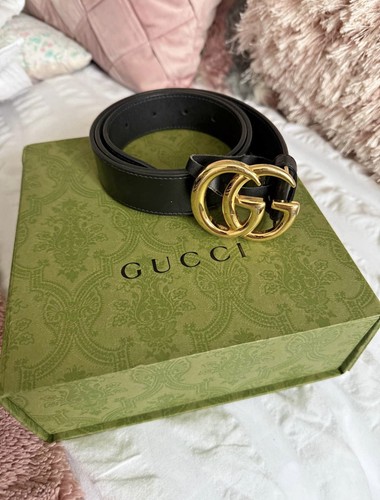 Gucci black leather - leather, belt