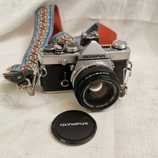 Olympus OM-1 35mm MD SLR film Camera With Olympus 50mm F/1.8 Lens 