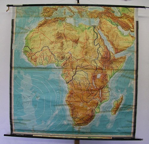 Vintage poster school wall - wall, map